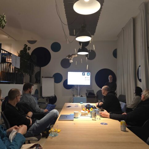 De presenstatie over AI in volle gang