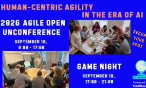 Banner for TrailBlazers Agile Open 2026 Unconference and Game Night at our HQ in Weesp.